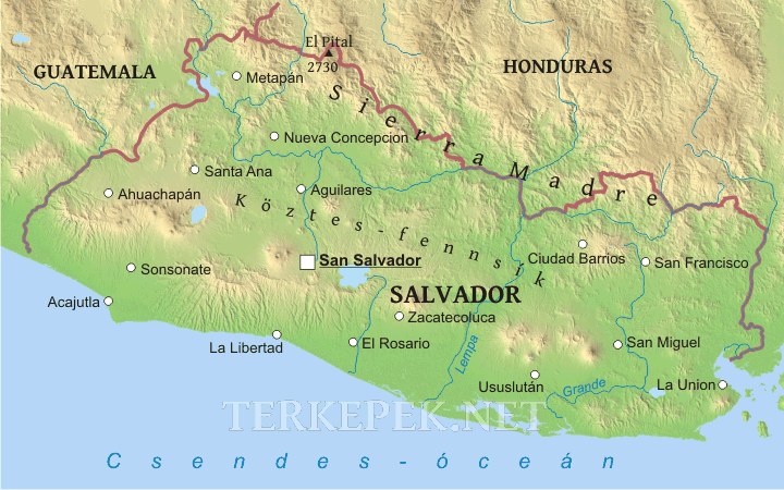 Salvador térkép